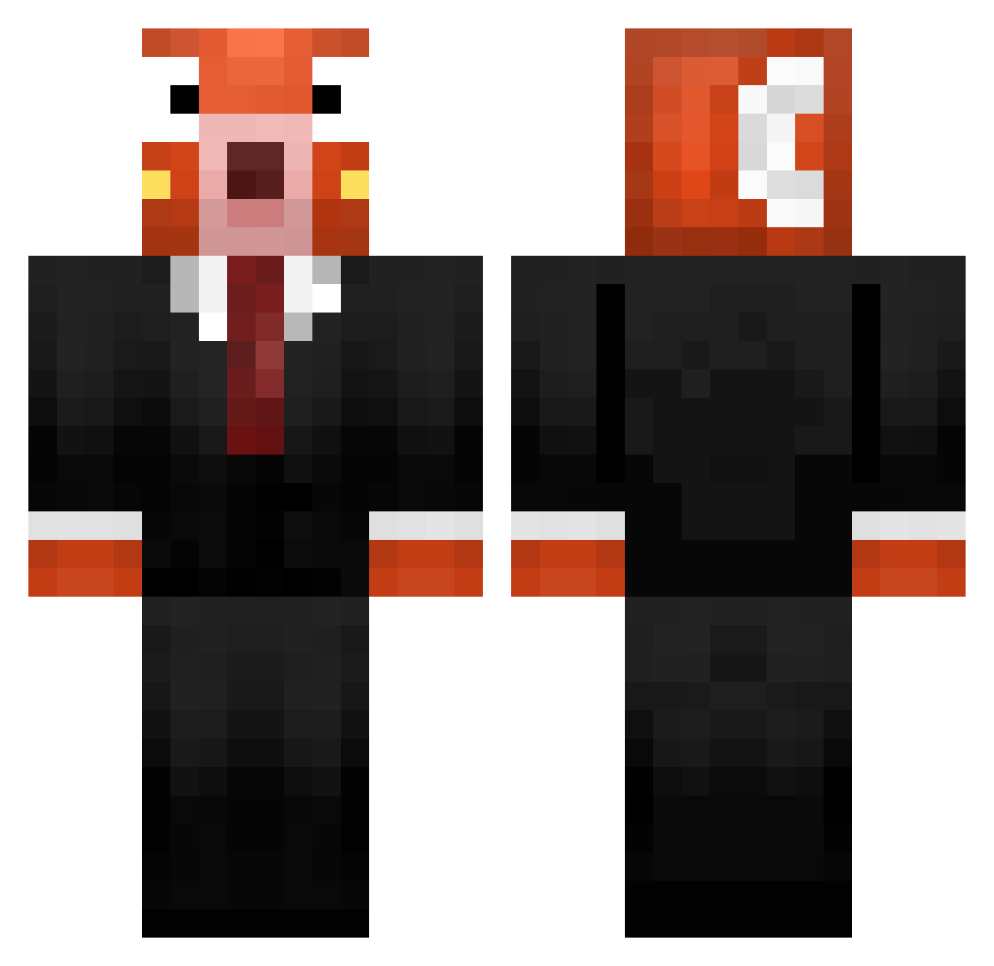 xose126 Minecraft skin, front and back view