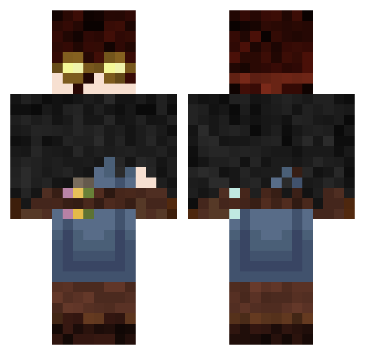 Birdo_Man Minecraft skin, front and back view