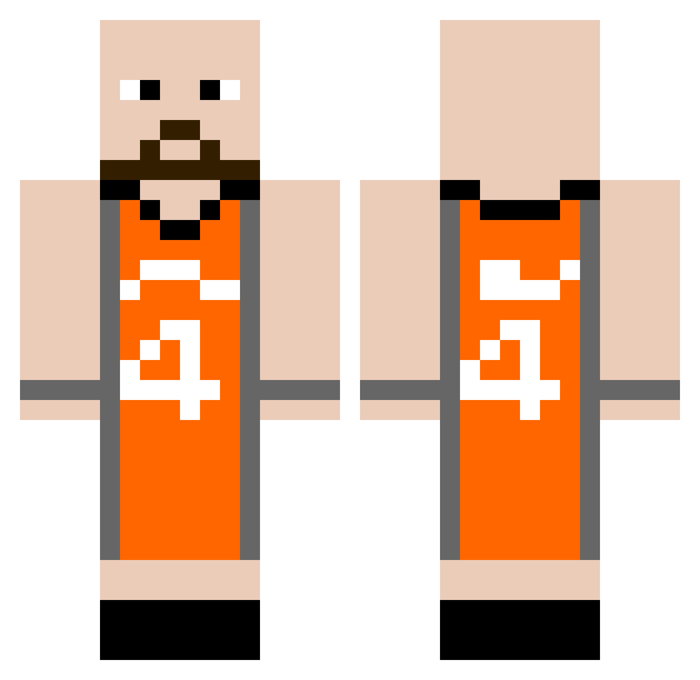 majkel_gortat Minecraft skin, front and back view