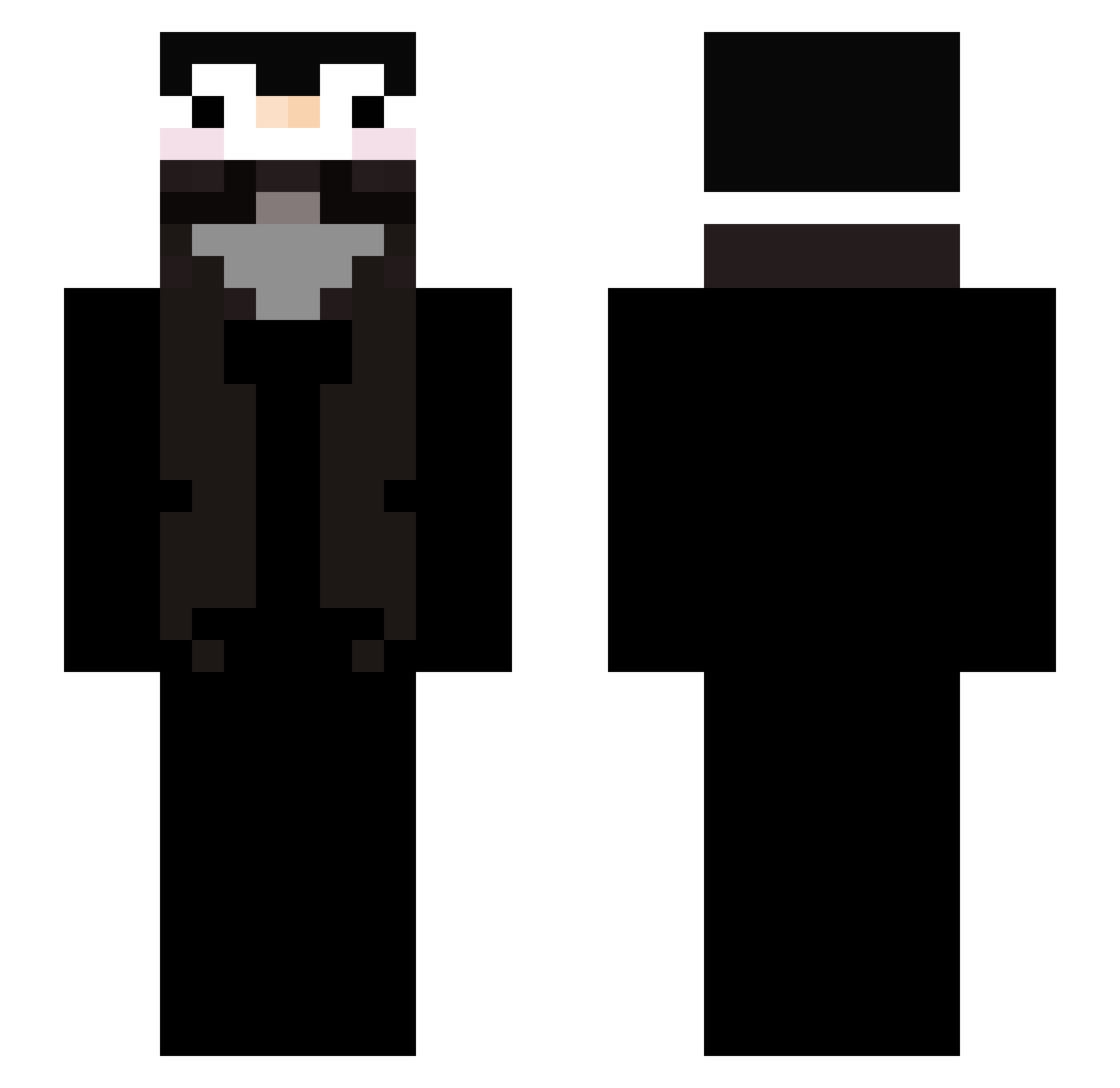 ripliz Minecraft skin, front and back view