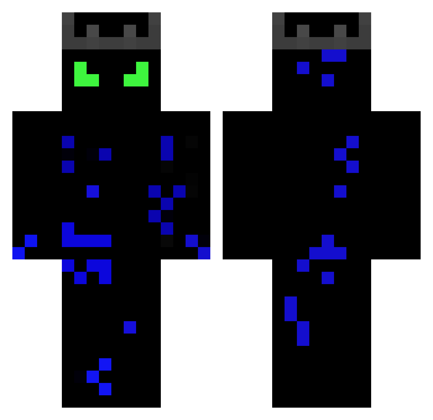 _CallMePain Minecraft skin, front and back view