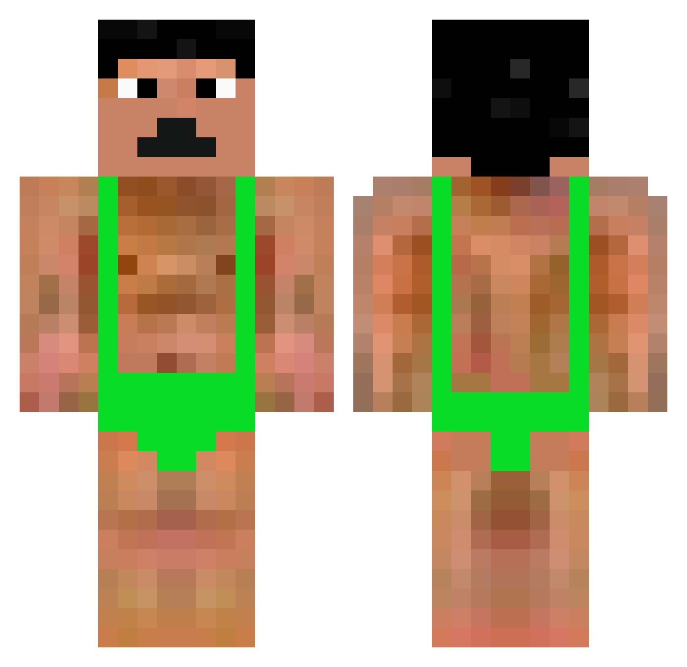 Enrichetta Minecraft skin, front and back view