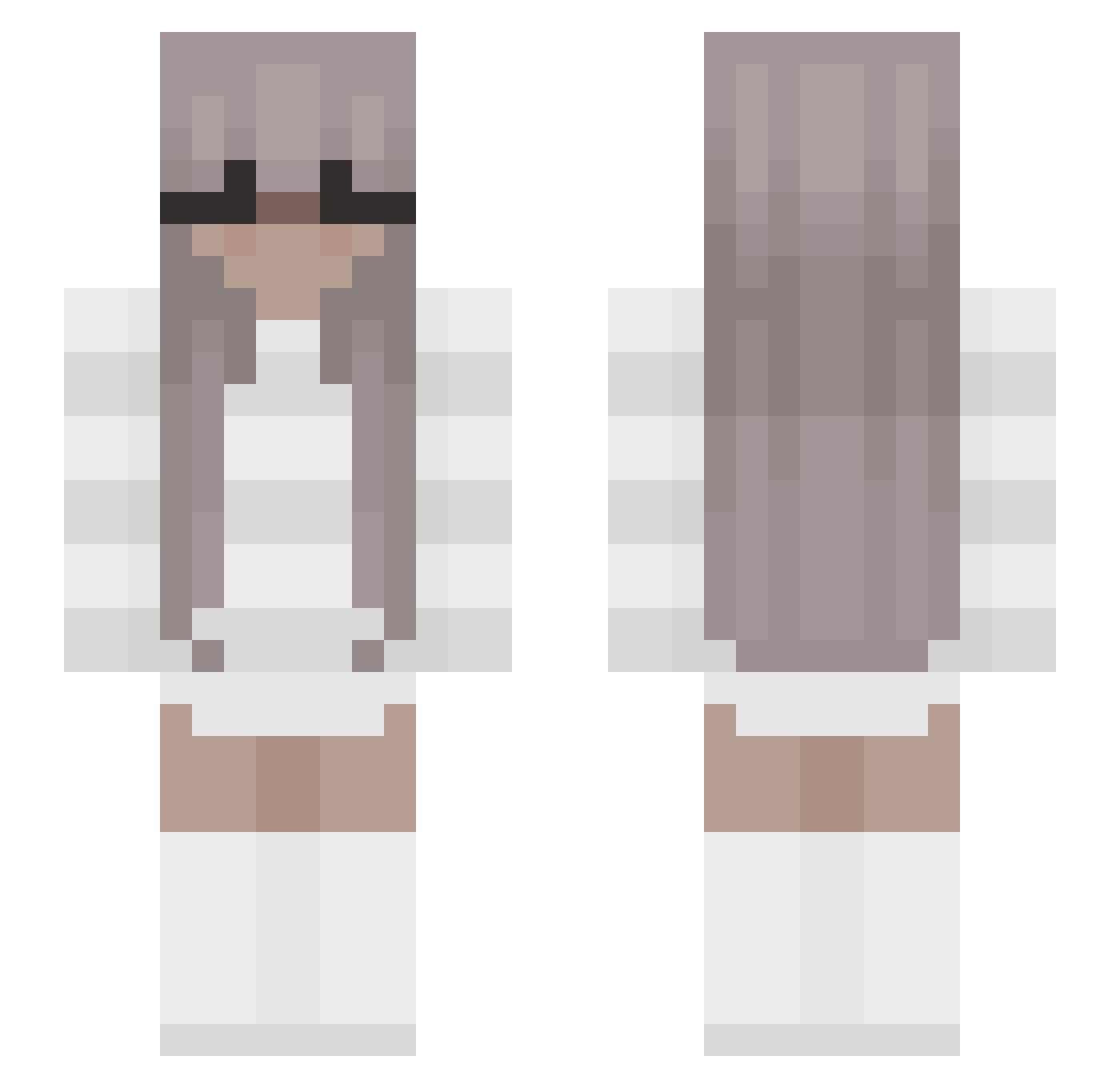 tosiavx Minecraft skin, front and back view