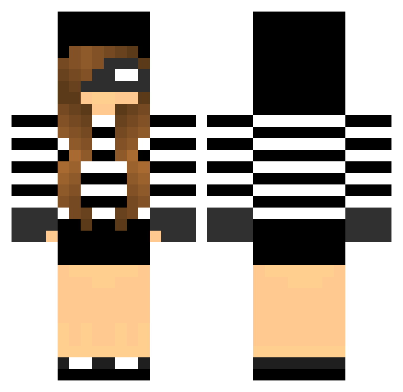 avenn Minecraft skin, front and back view