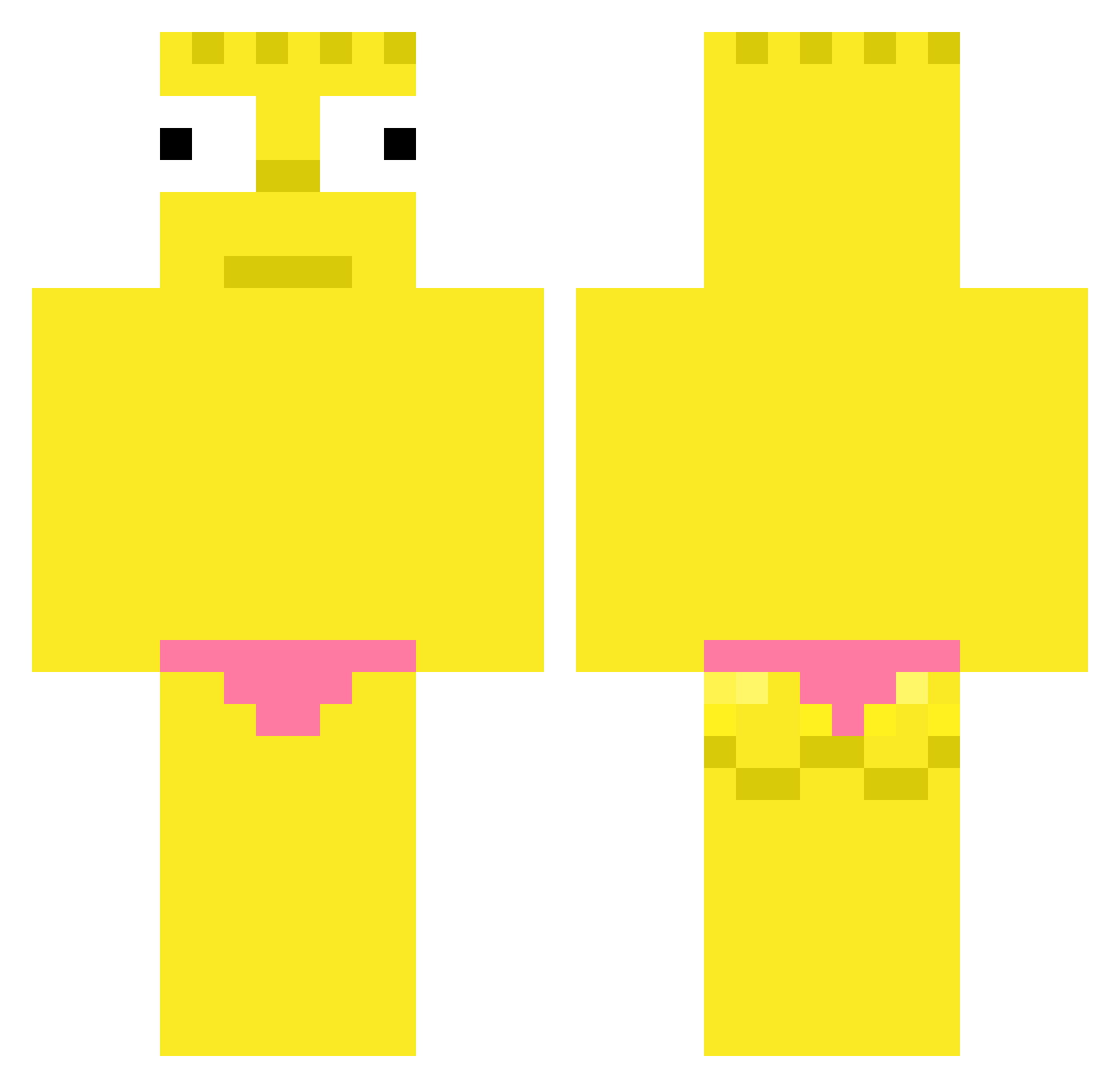 extivity07 Minecraft skin, front and back view