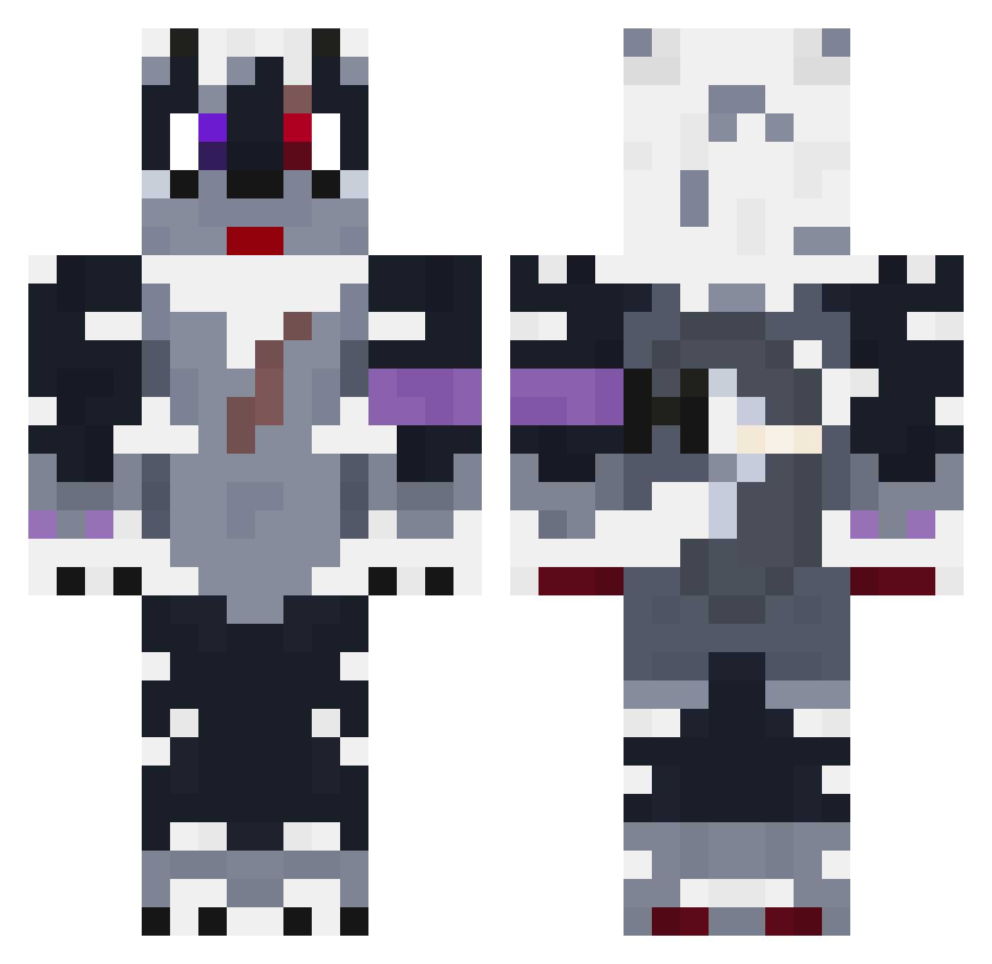 Amauryeen Minecraft skin, front and back view