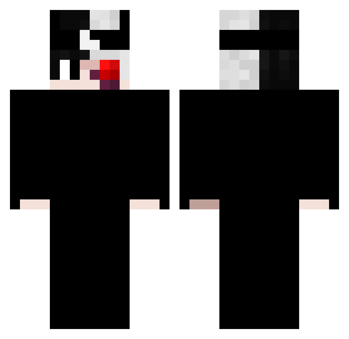 canela_tentacion Minecraft skin, front and back view