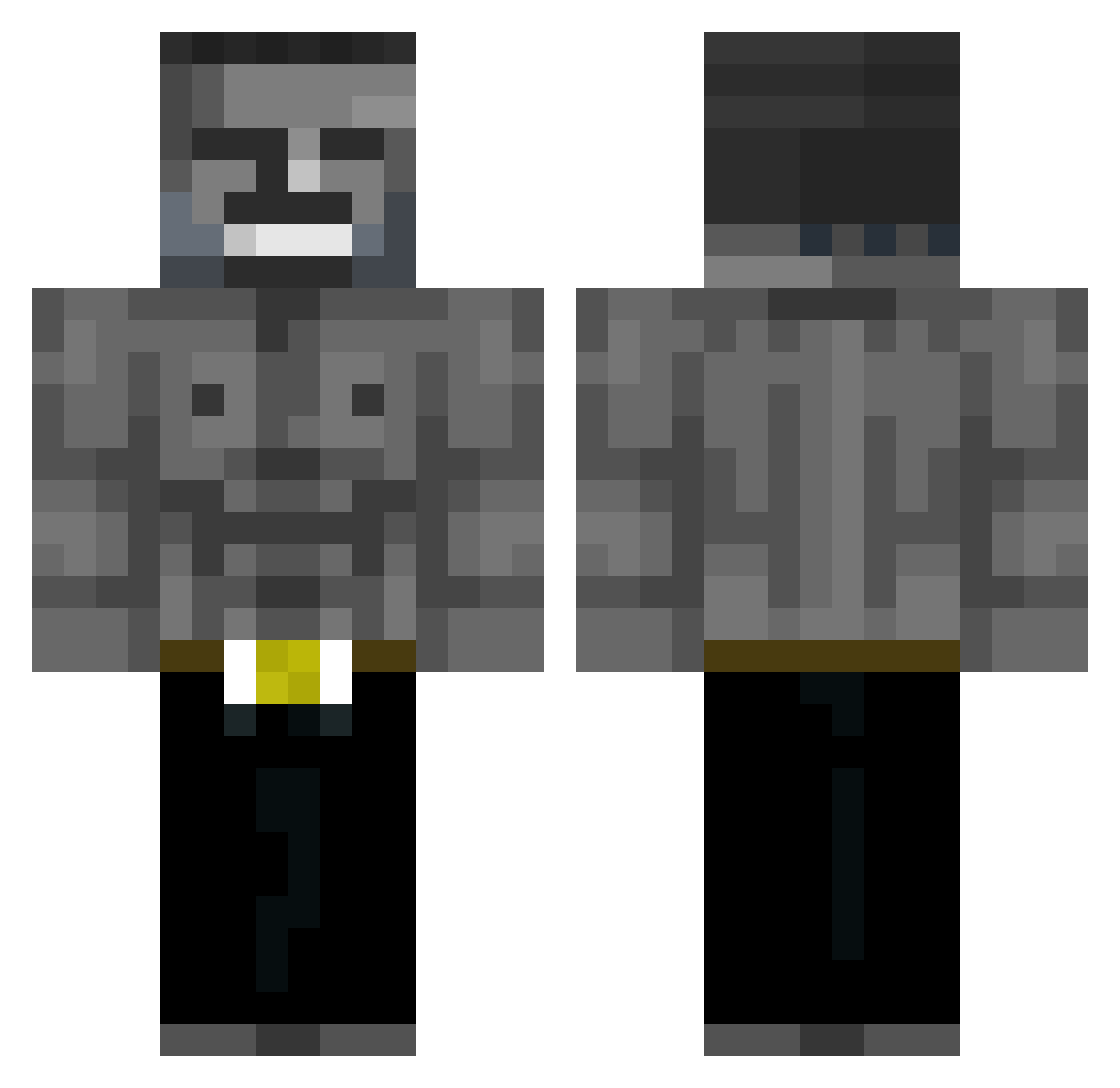 el_soma Minecraft skin, front and back view