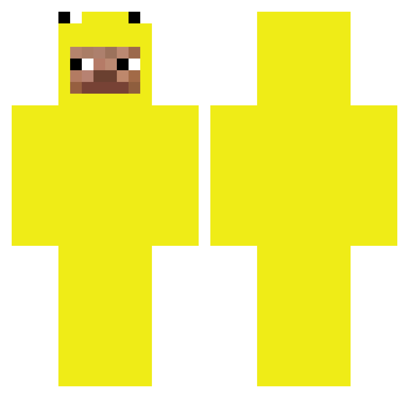 pepperbigbrother Minecraft skin, front and back view