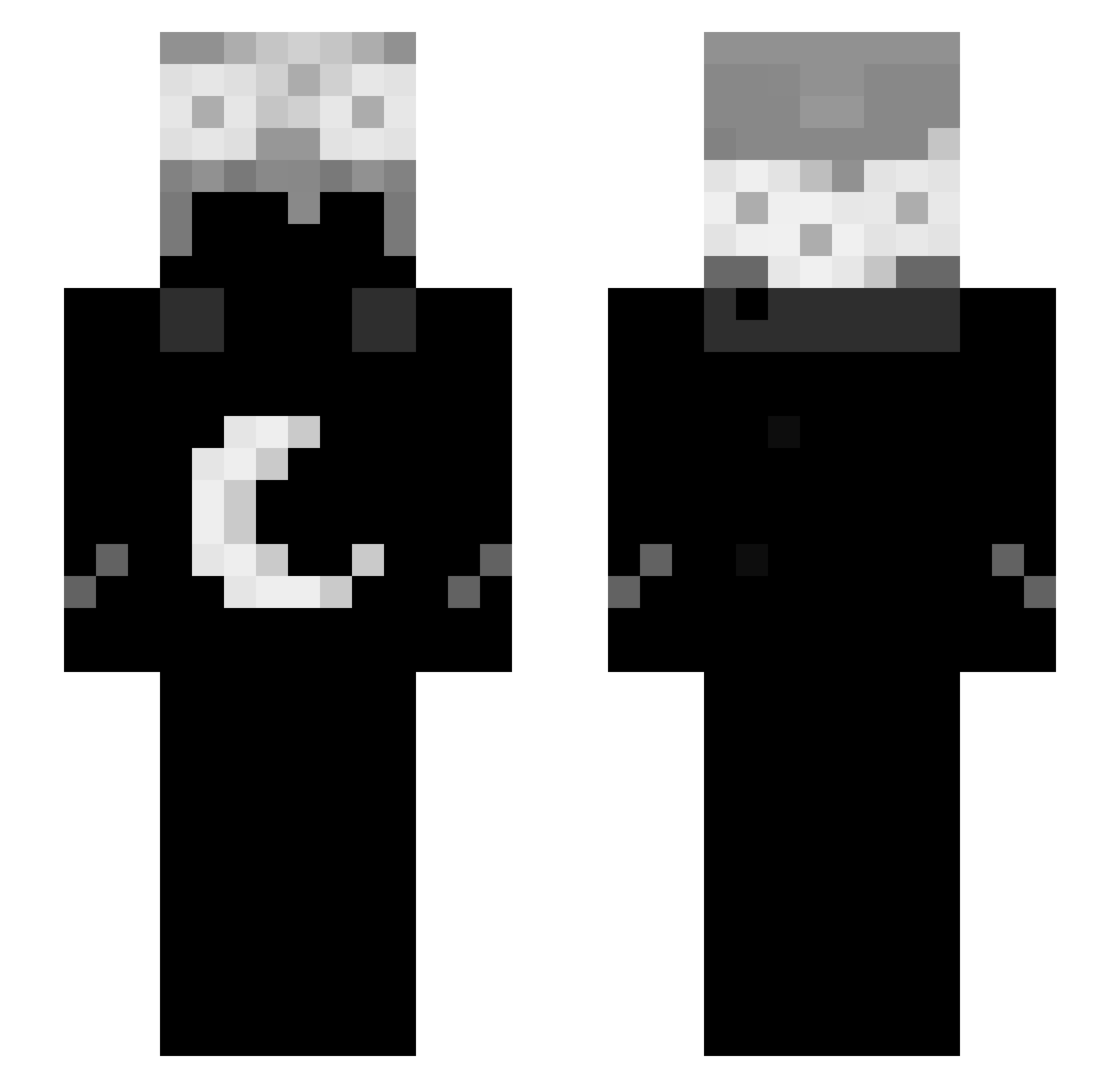 _Snow_1234 Minecraft skin, front and back view
