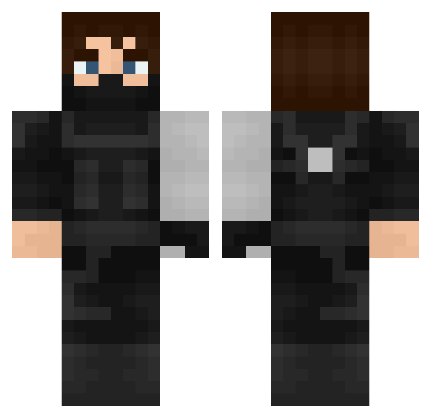 Freddyhun Minecraft skin, front and back view
