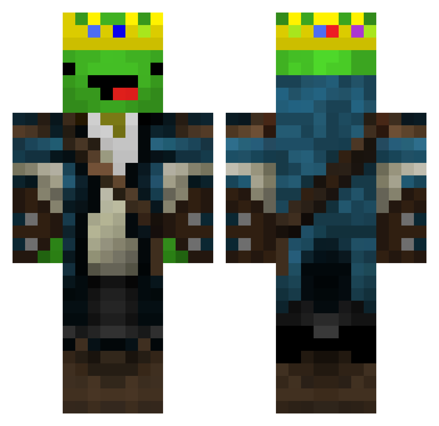 Snip3rzz Minecraft skin, front and back view