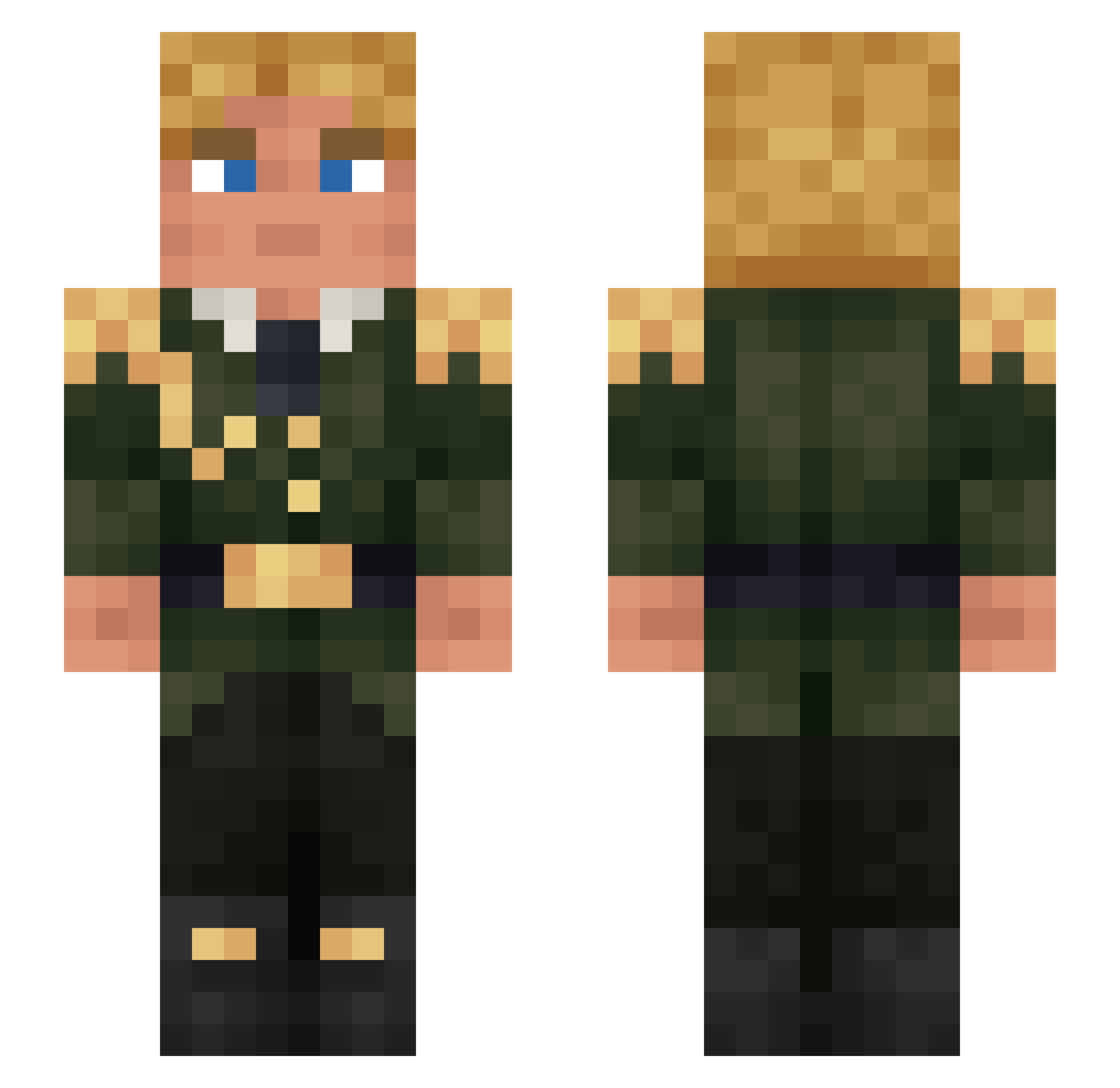 CTOTOH Minecraft skin, front and back view