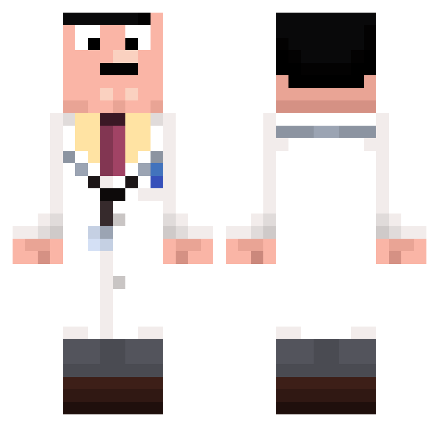 europpa Minecraft skin, front and back view