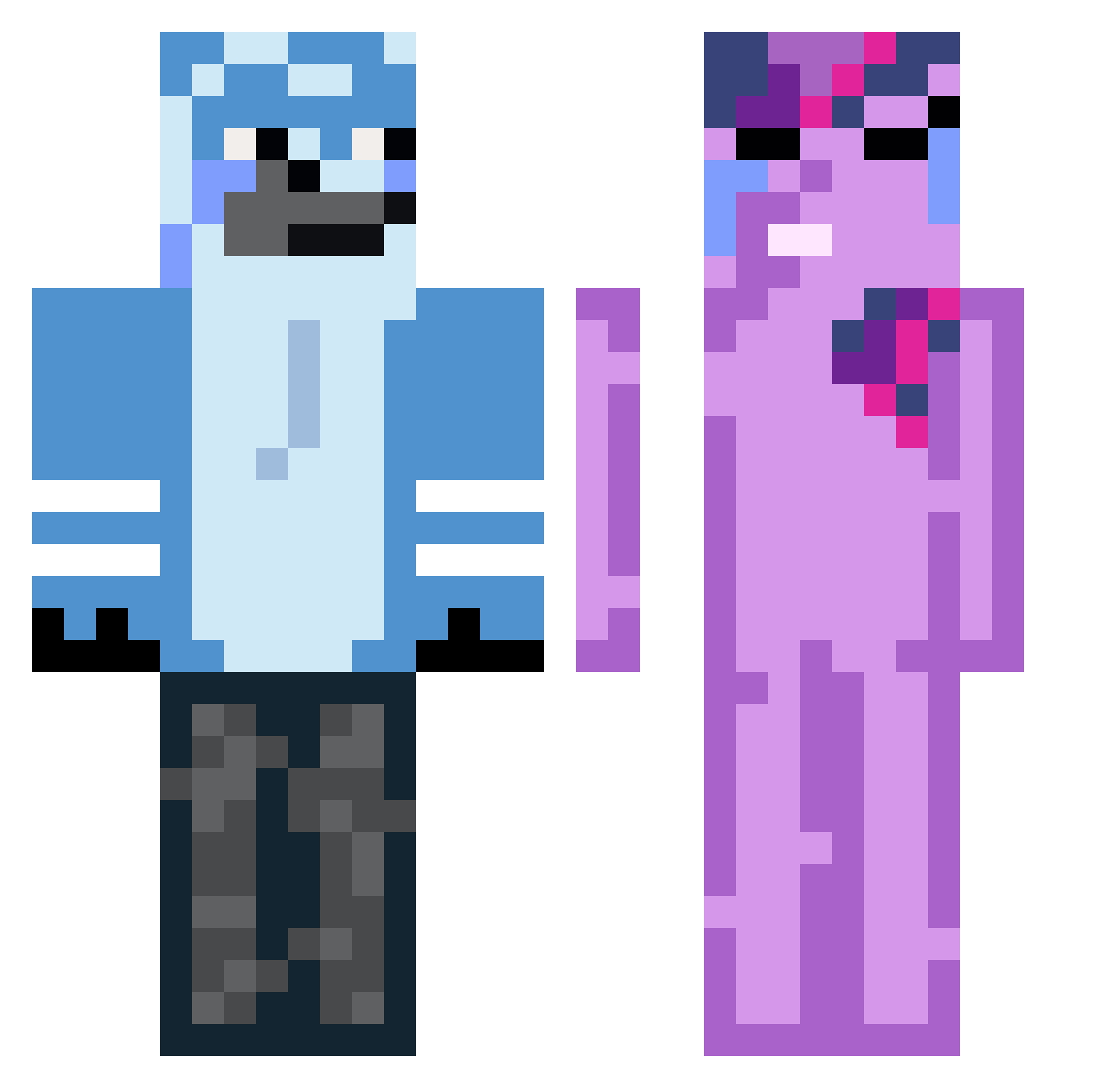 JoroNeotkritiq Minecraft skin, front and back view