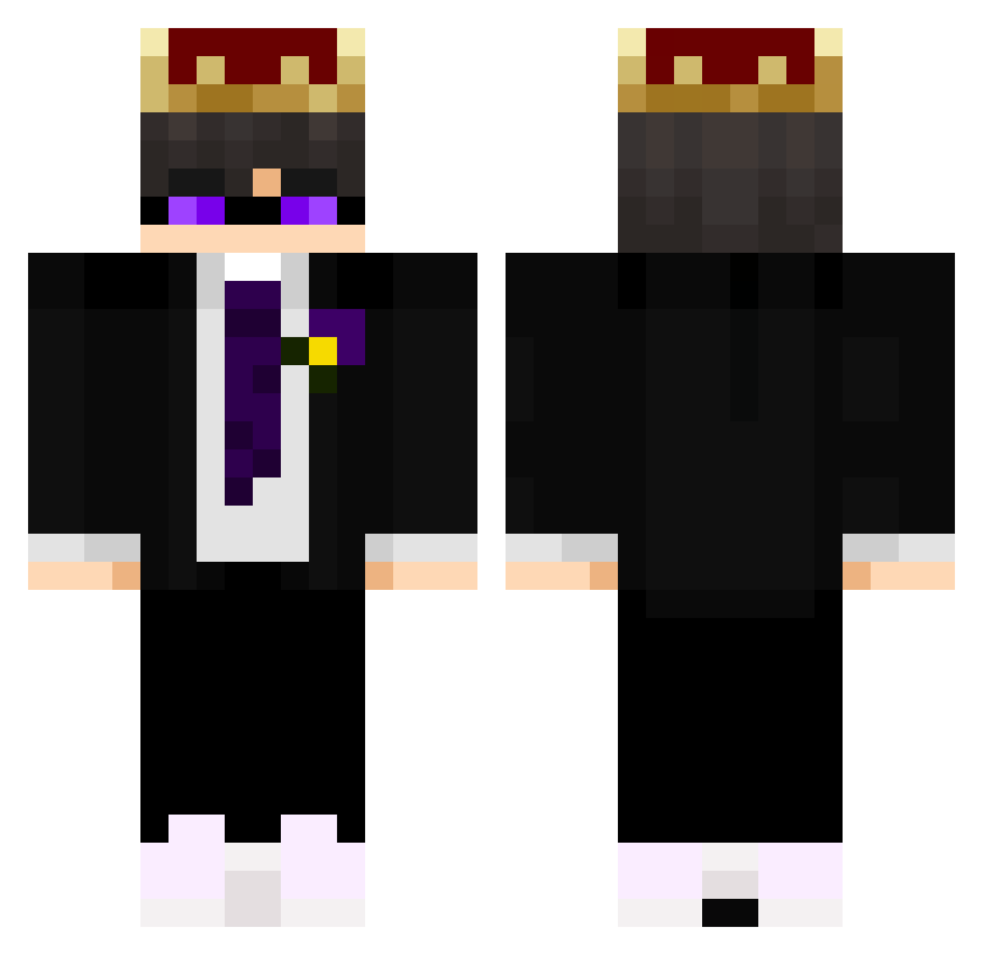 StriderVoidz Minecraft skin, front and back view