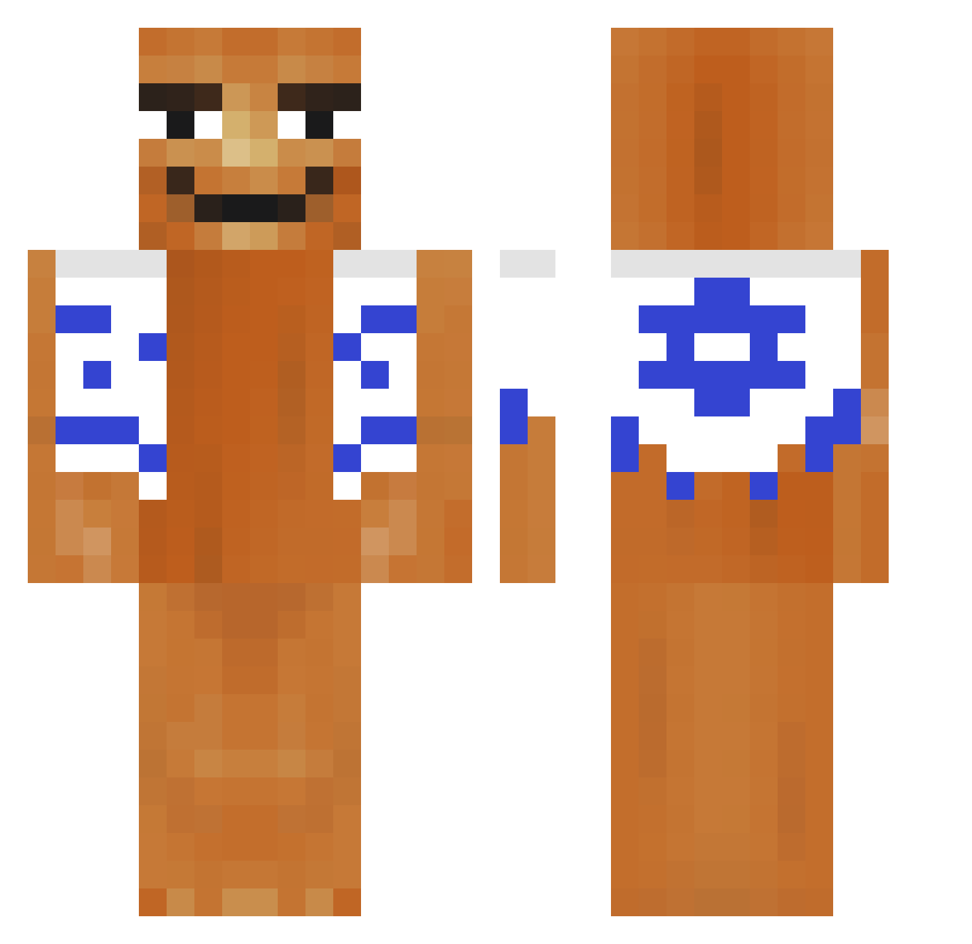 tearsinwinter Minecraft skin, front and back view