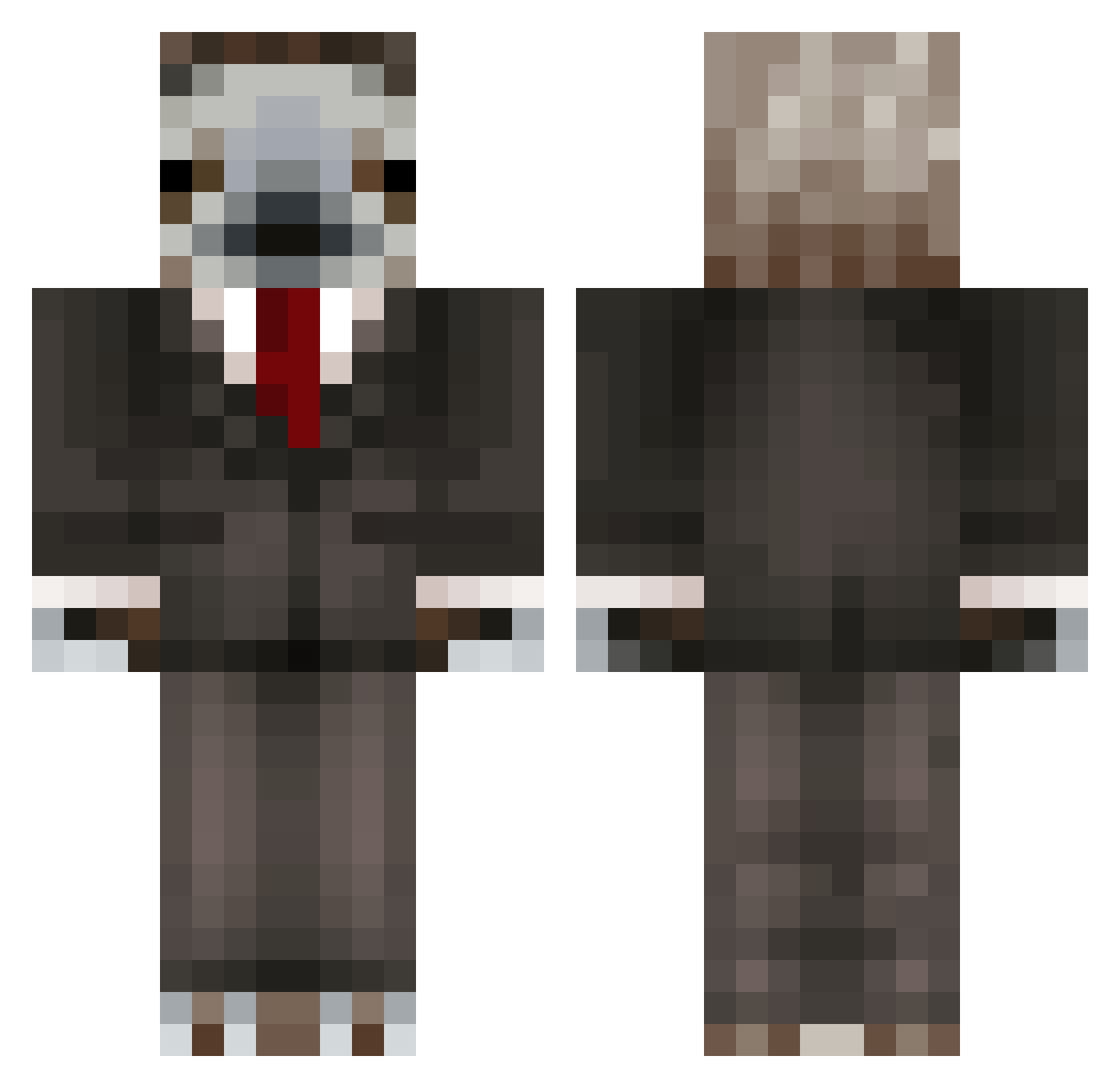 Obambulate Minecraft skin, front and back view