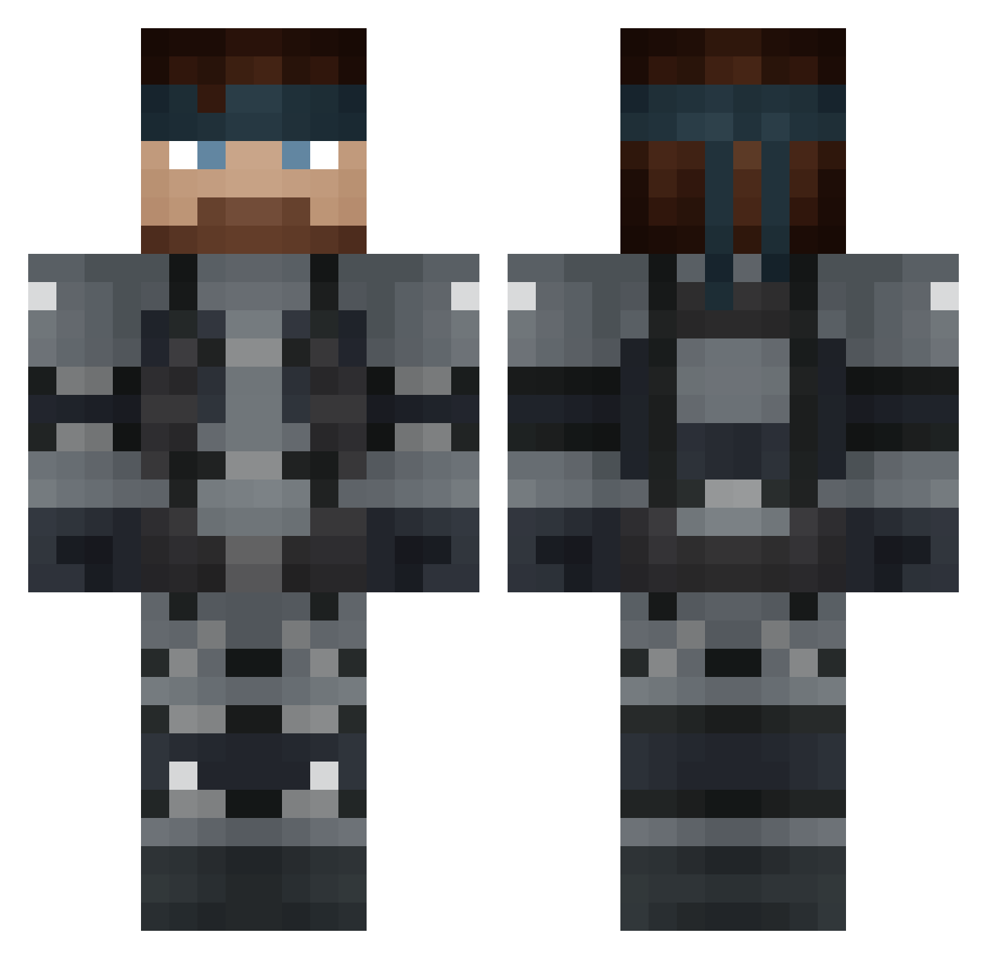 TheMink_ Minecraft skin, front and back view
