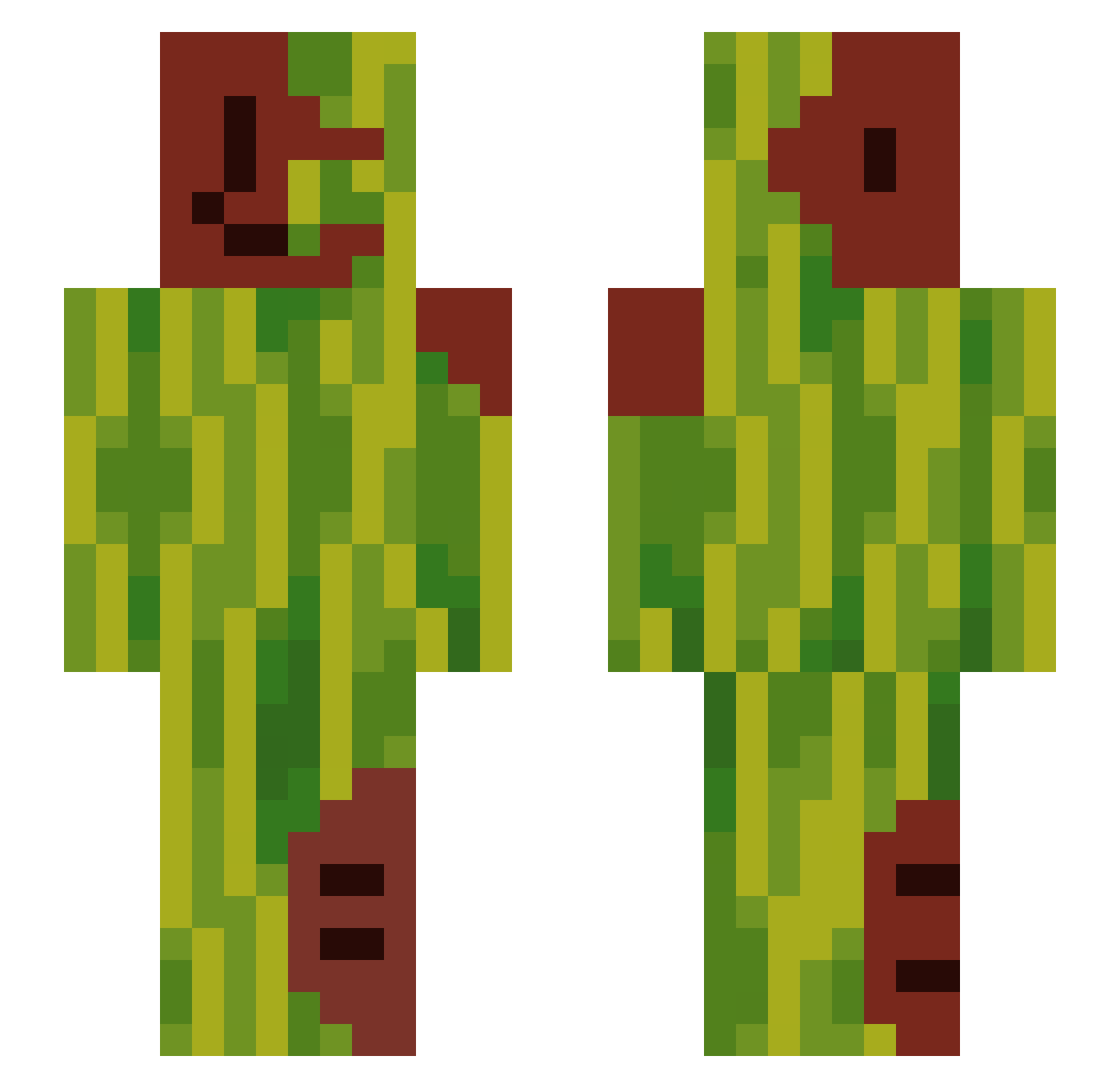 Felmons3477 Minecraft skin, front and back view