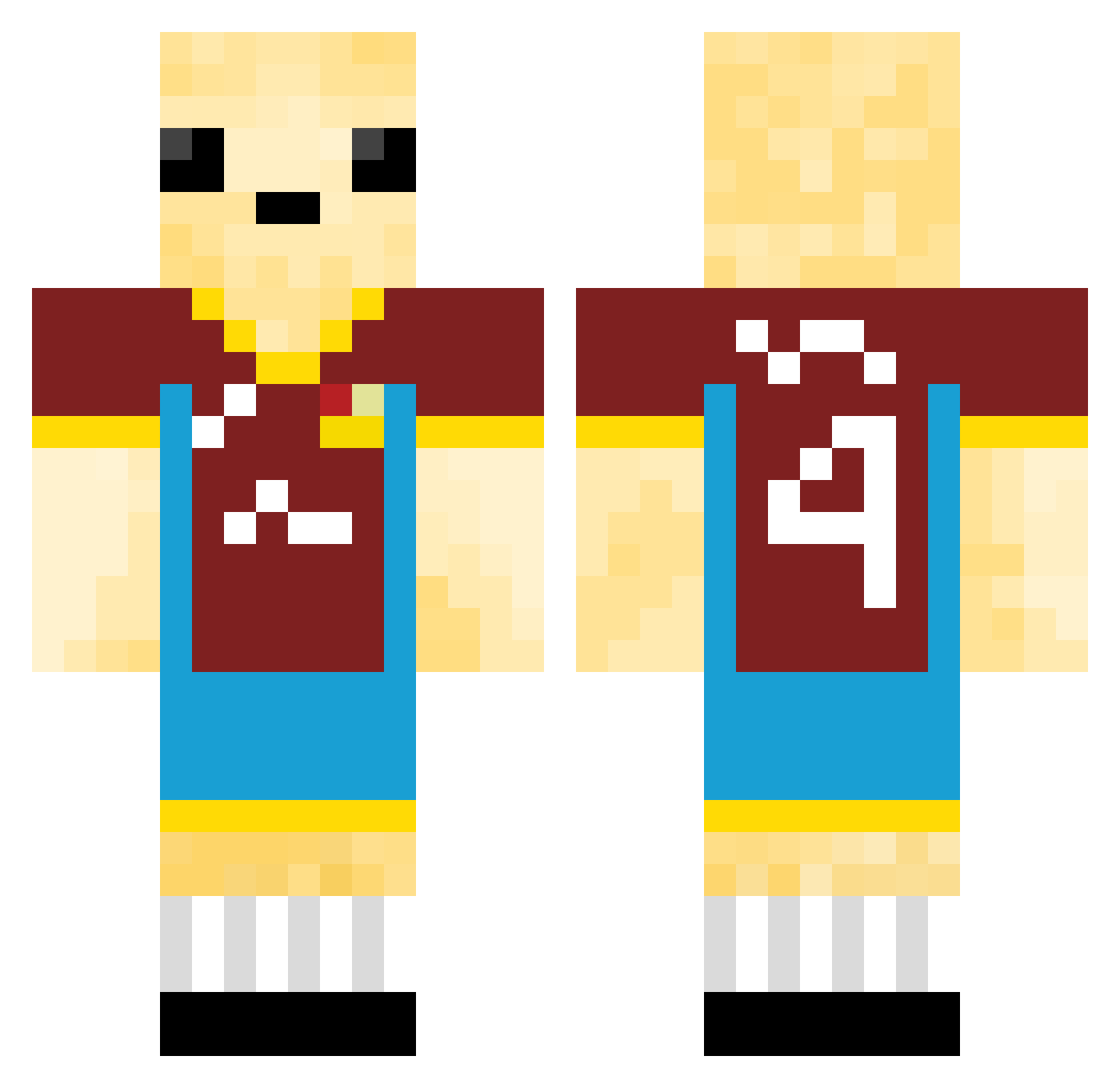 Suilenrok3 Minecraft skin, front and back view