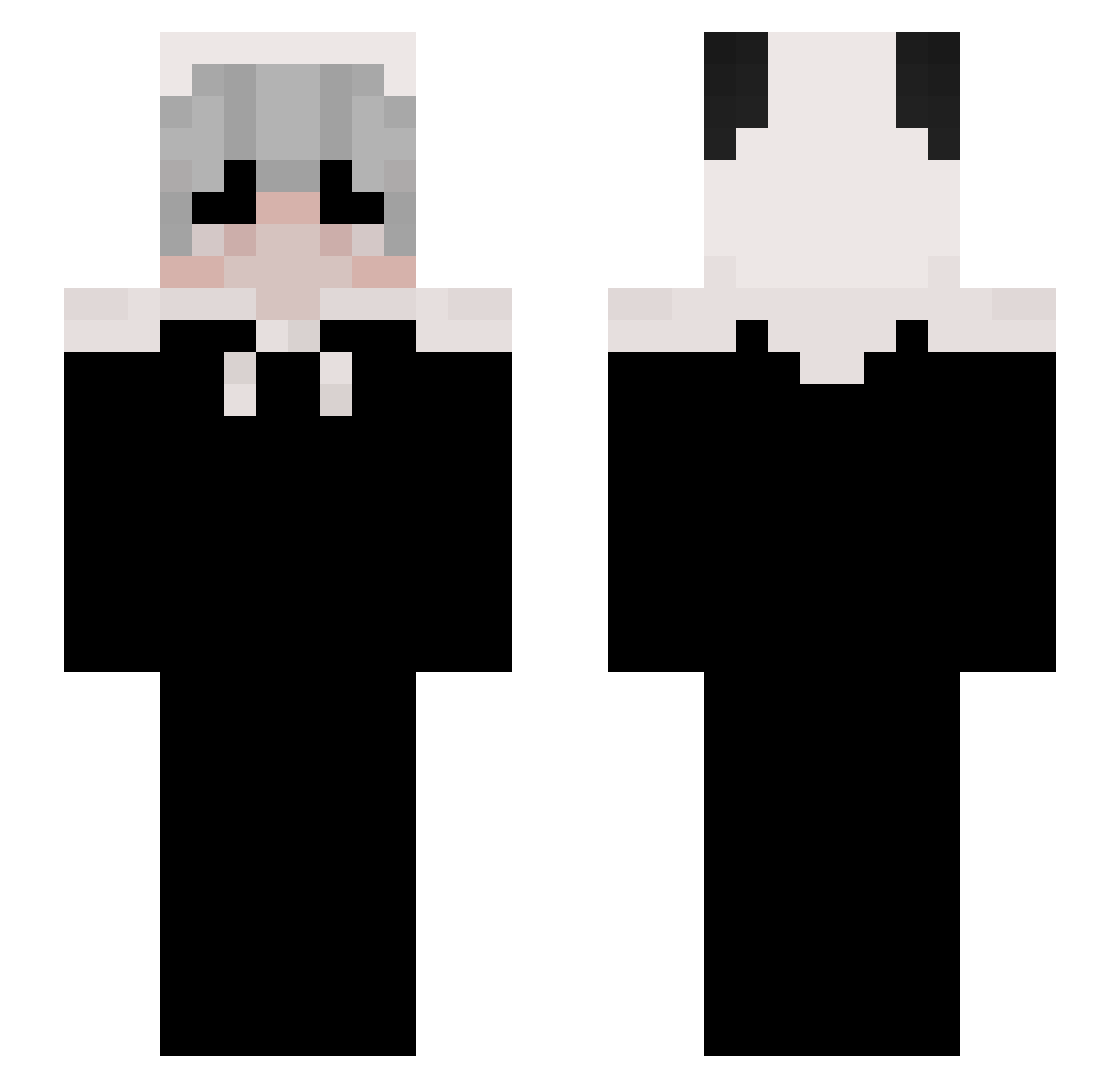 Toufixx Minecraft skin, front and back view