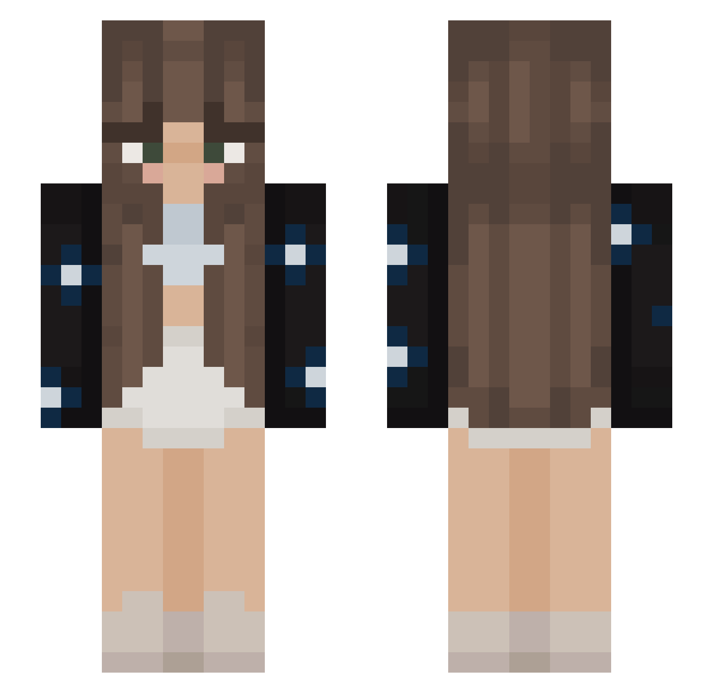 Ashvwy Minecraft skin, front and back view