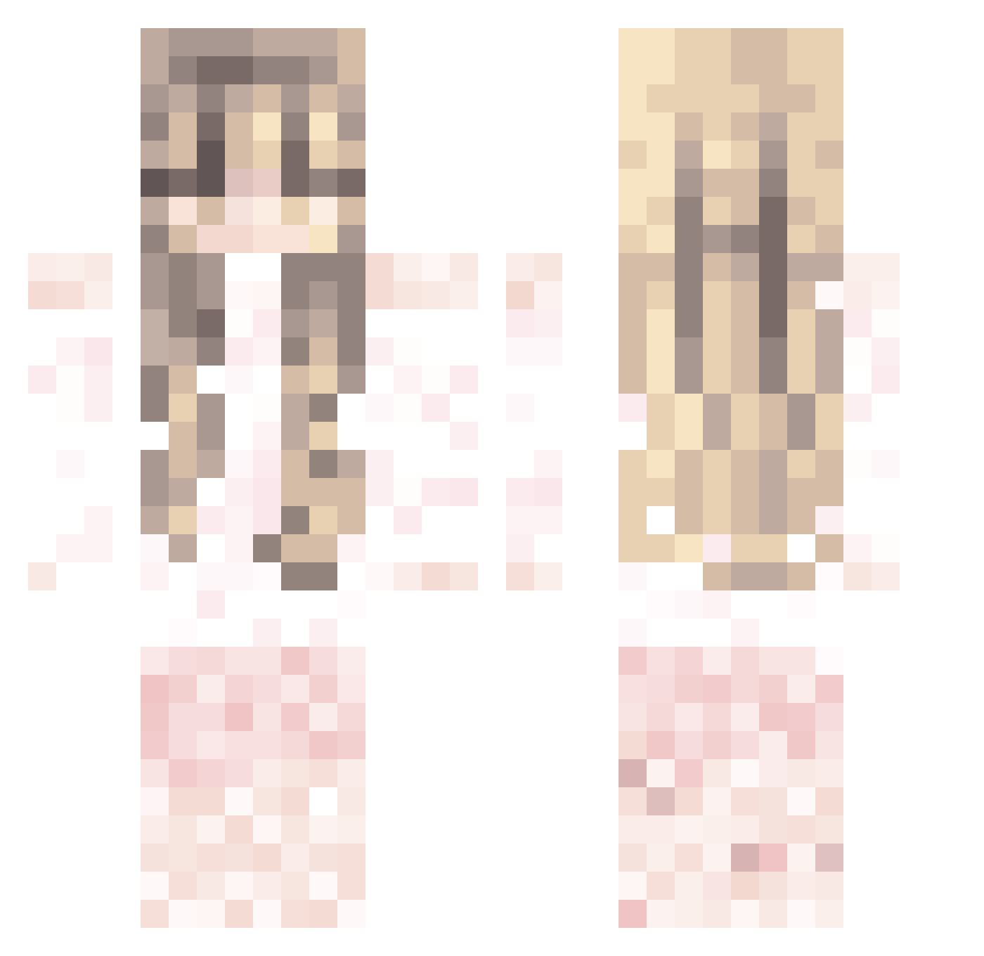Skywalker_05 Minecraft skin, front and back view