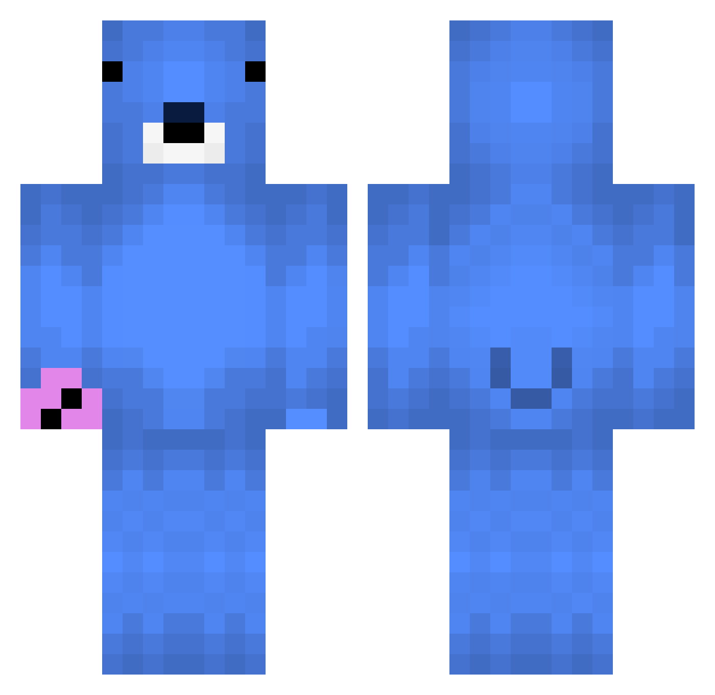 0555_3 Minecraft skin, front and back view