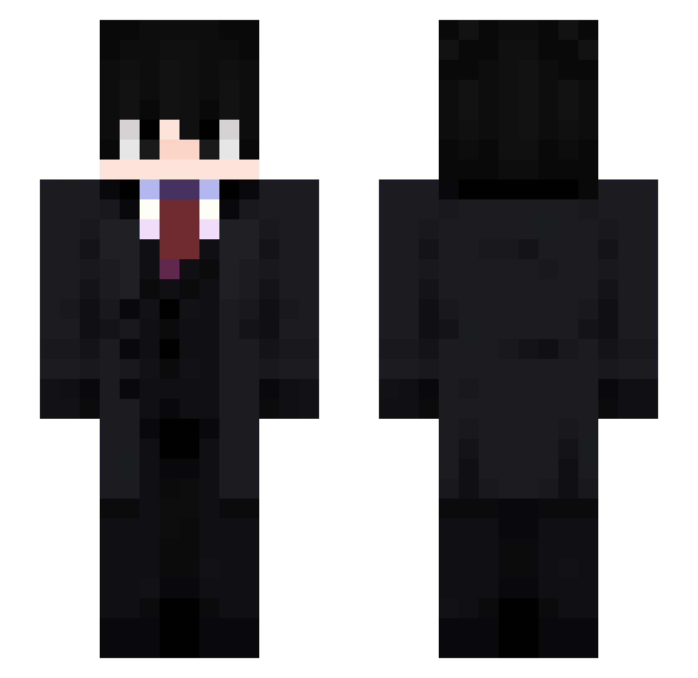 mehrax11 Minecraft skin, front and back view