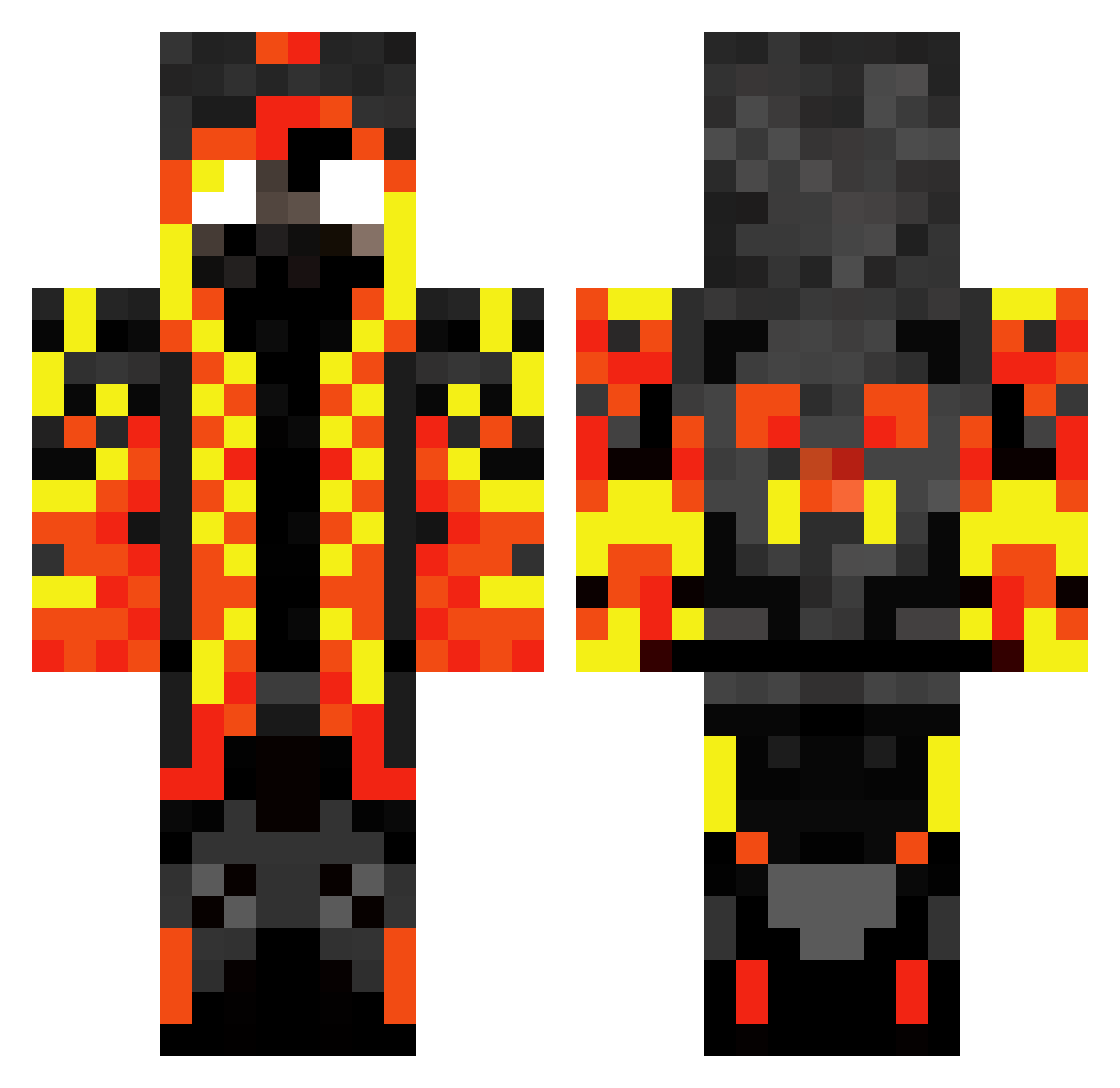 Cript Minecraft skin, front and back view