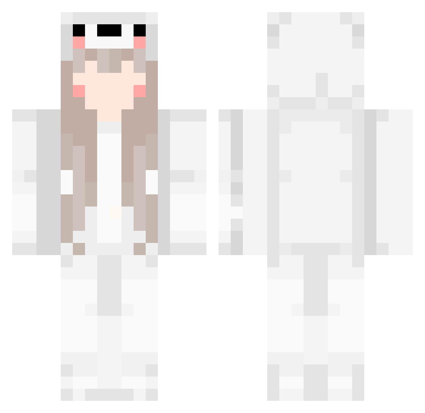 XiaoAn_TW Minecraft skin, front and back view