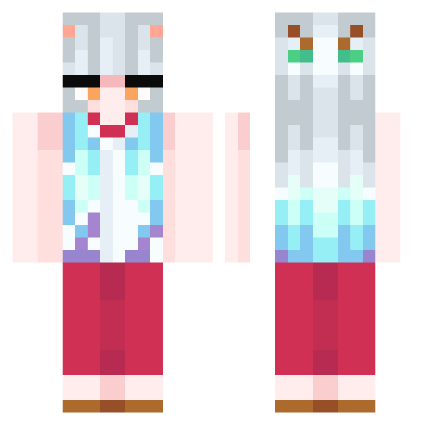 SalocinChruf Minecraft skin, front and back view
