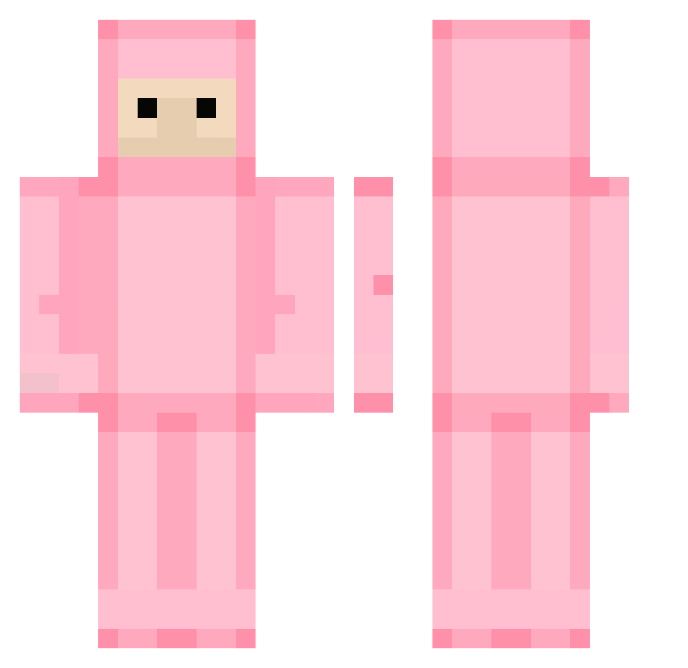 58d Minecraft skin, front and back view
