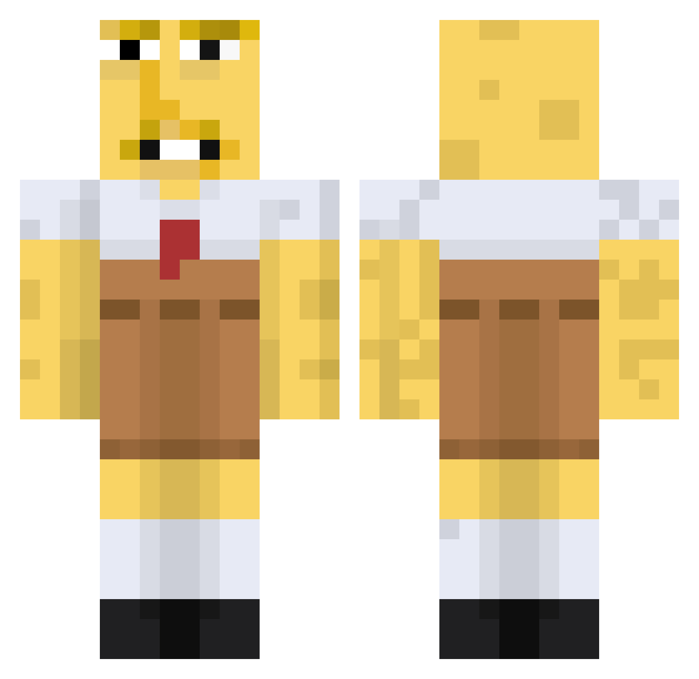 Thicc_Noot Minecraft skin, front and back view