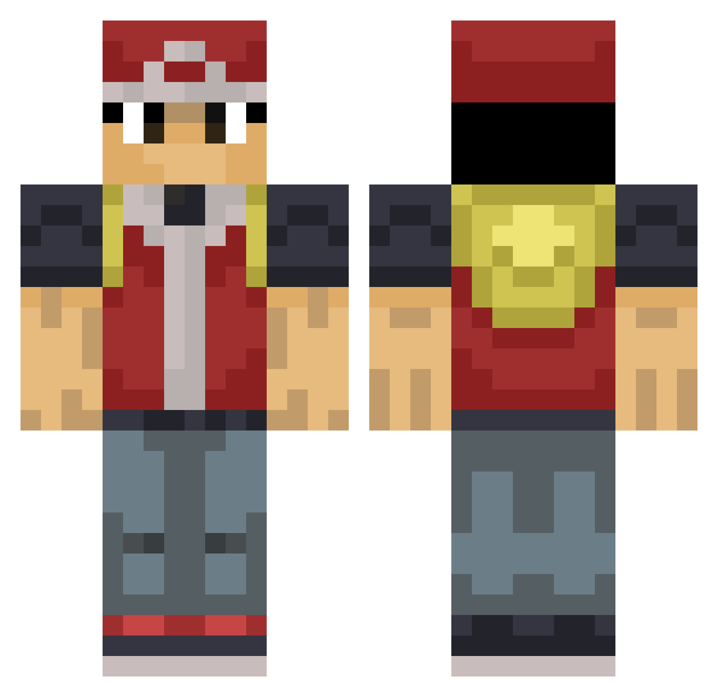 dogsleep Minecraft skin, front and back view