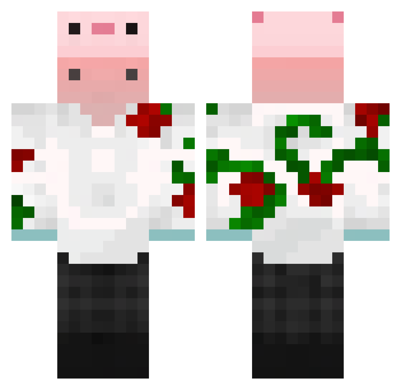 N0tCaro Minecraft skin, front and back view