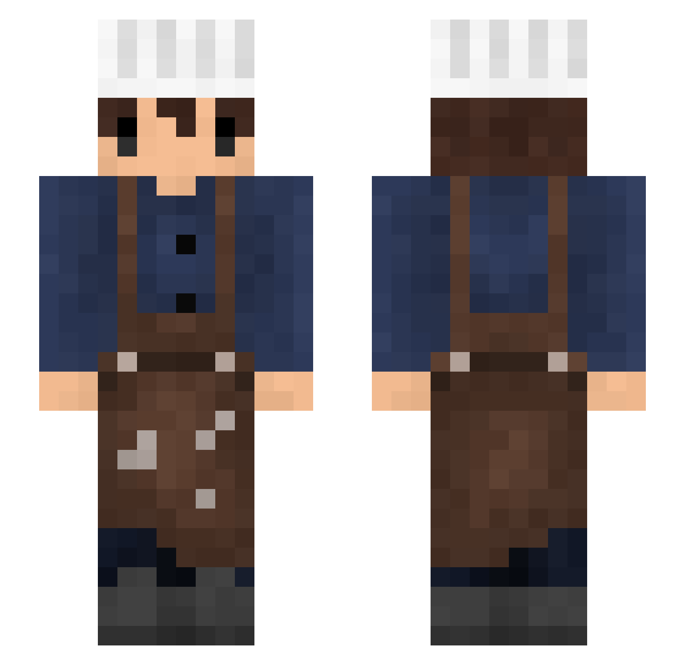 CakeCtrl Minecraft skin, front and back view
