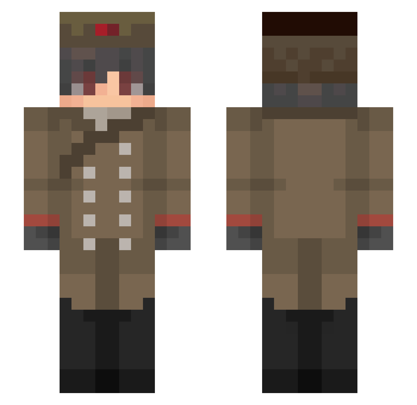suppli77 Minecraft skin, front and back view