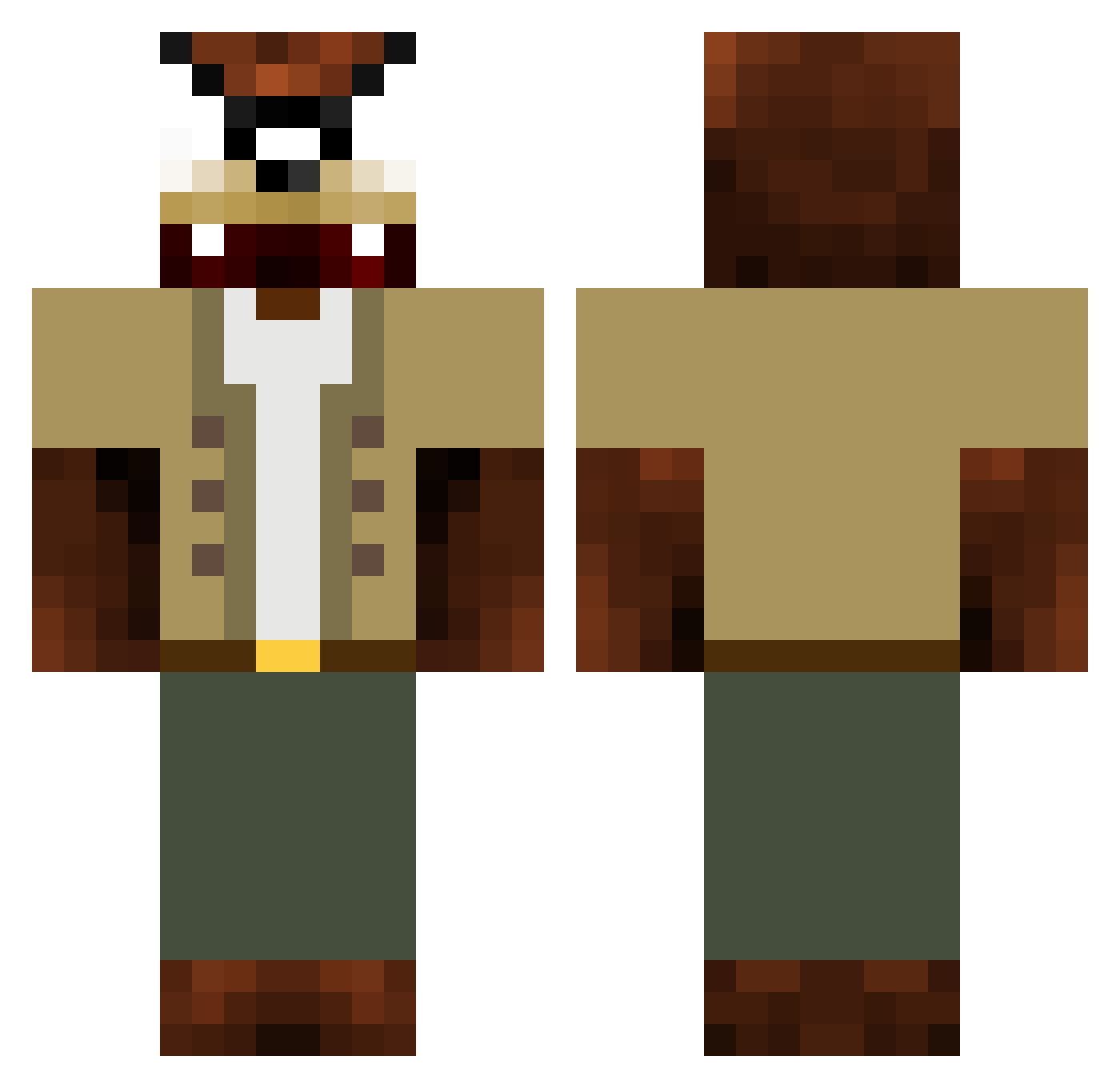 Tatex17 Minecraft skin, front and back view