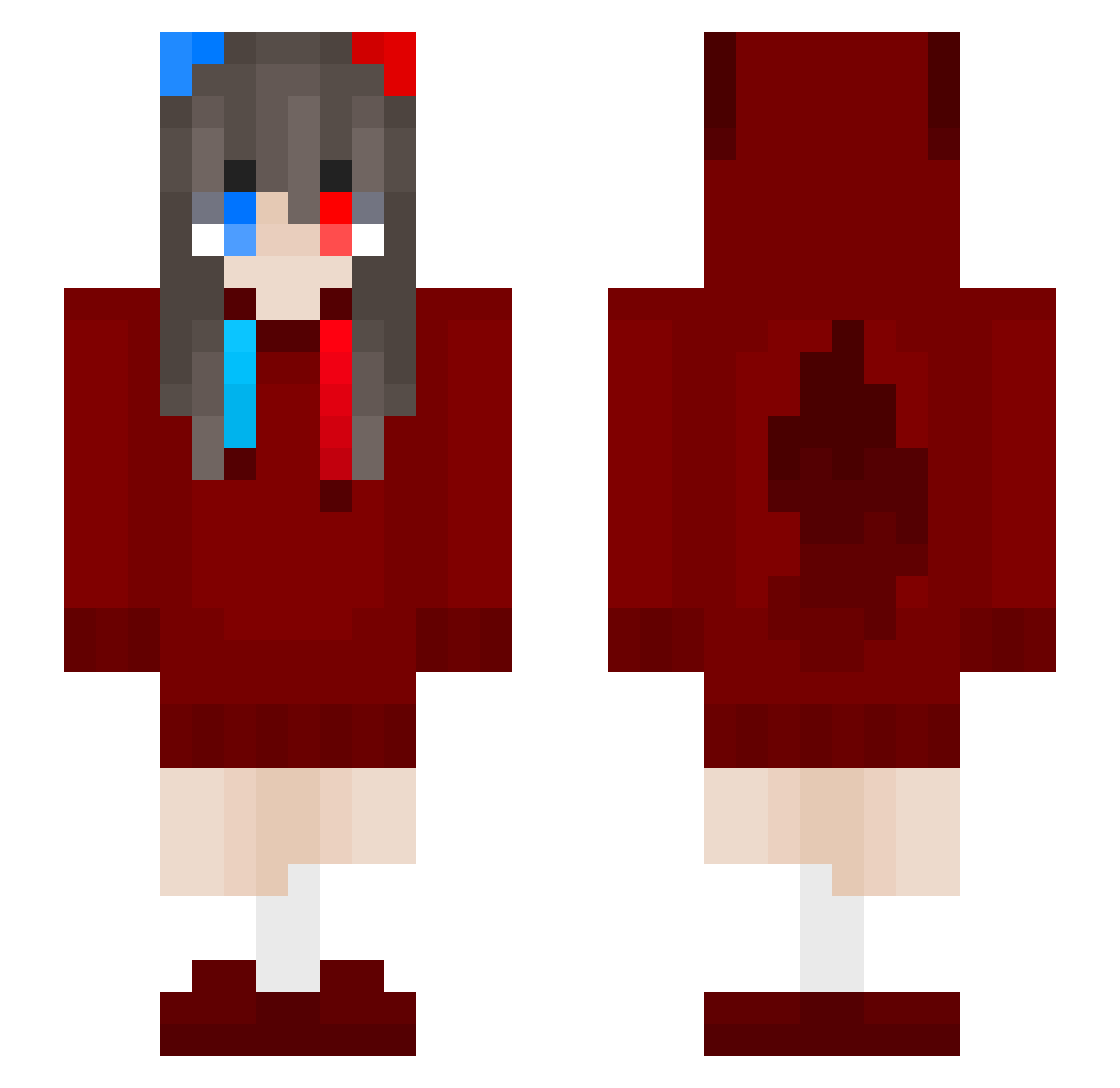 Little_Turtle0v0 Minecraft skin, front and back view