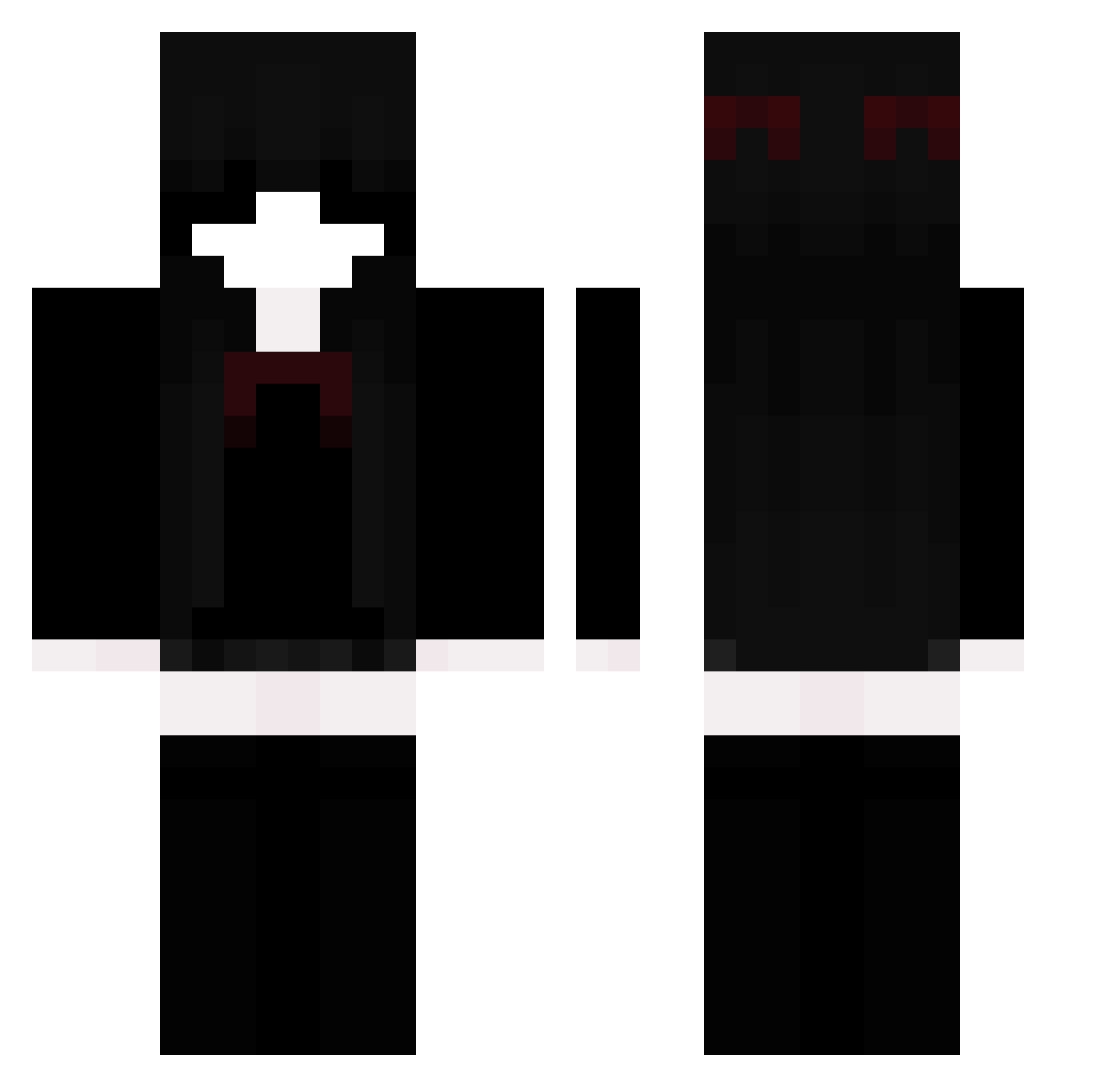 Rucify Minecraft skin, front and back view