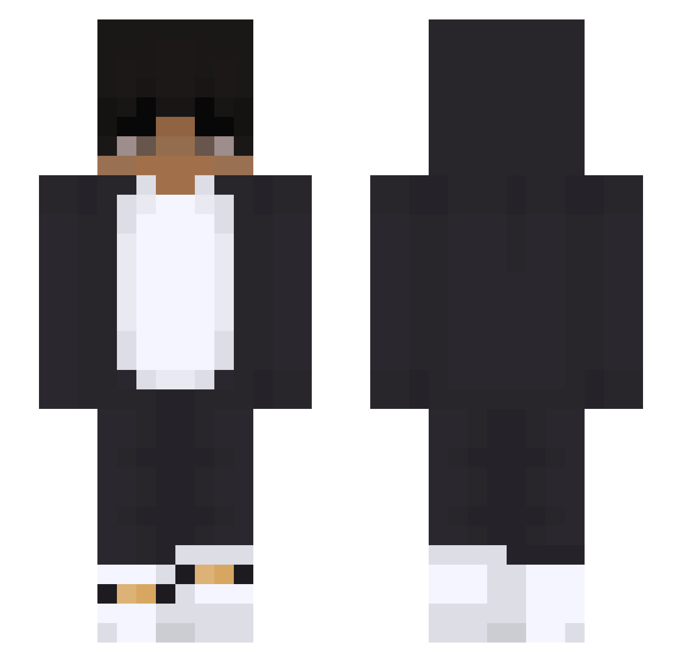 sebbydakid Minecraft skin, front and back view
