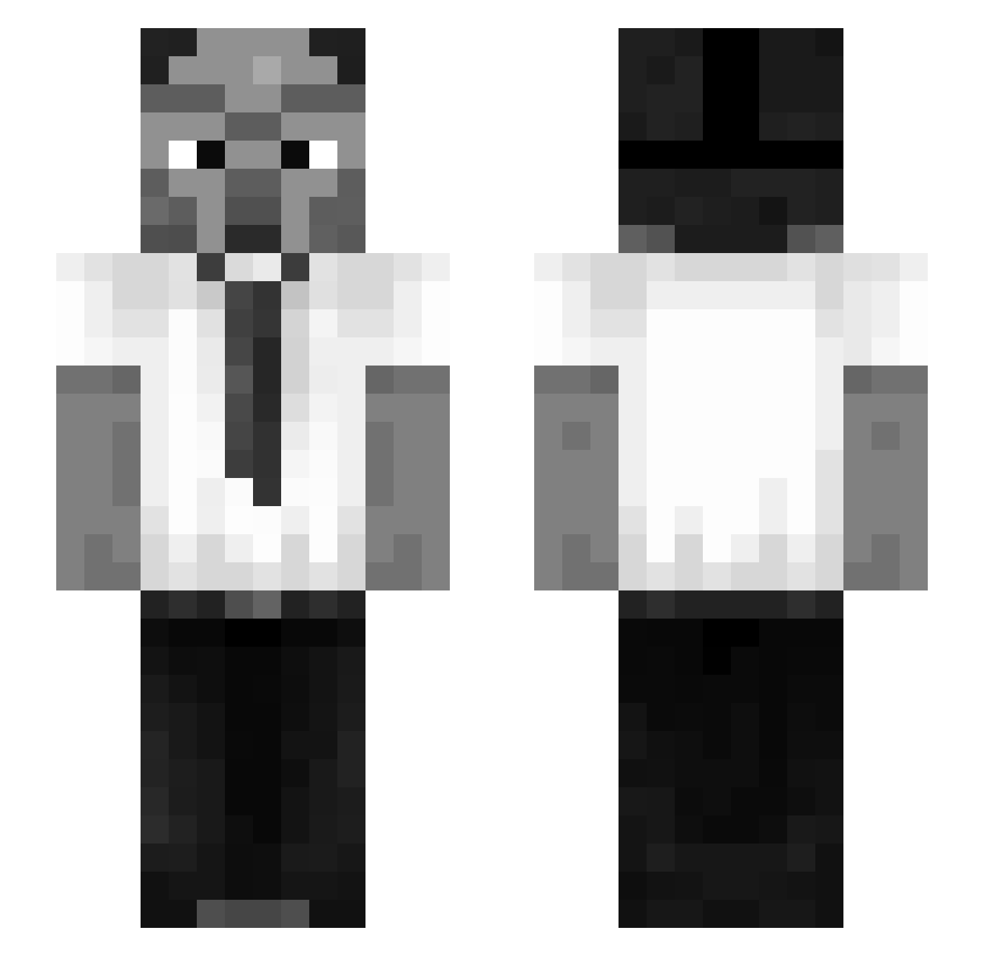 Pipou_0 Minecraft skin, front and back view
