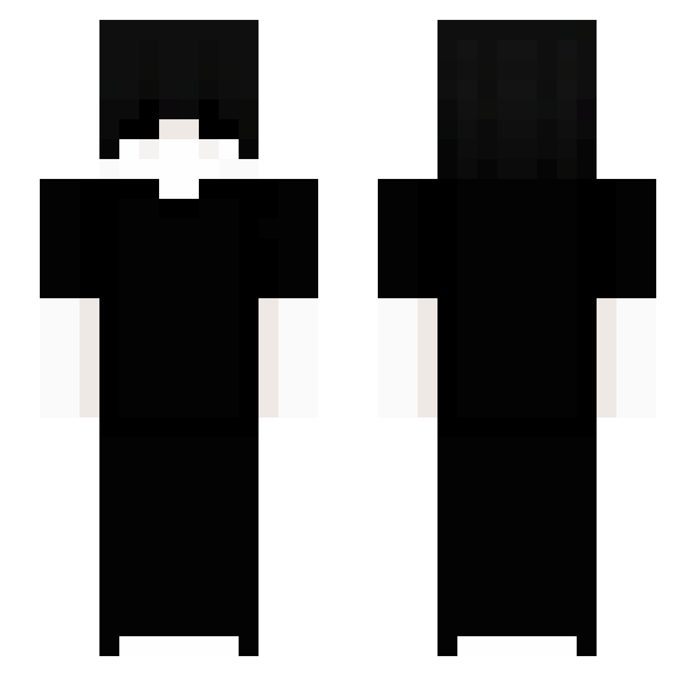 AV4Q Minecraft skin, front and back view