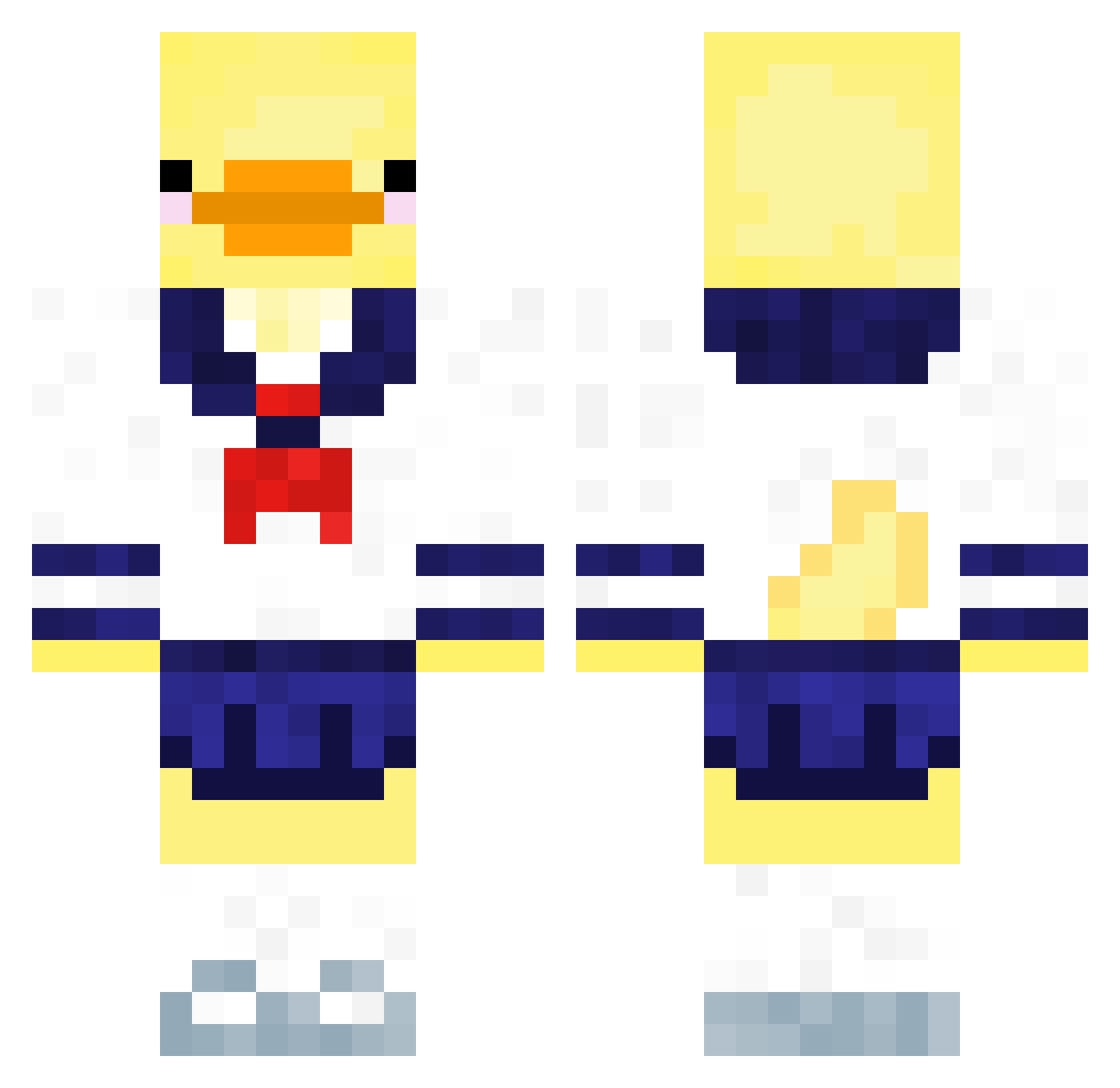 Toumorokoshi Minecraft skin, front and back view