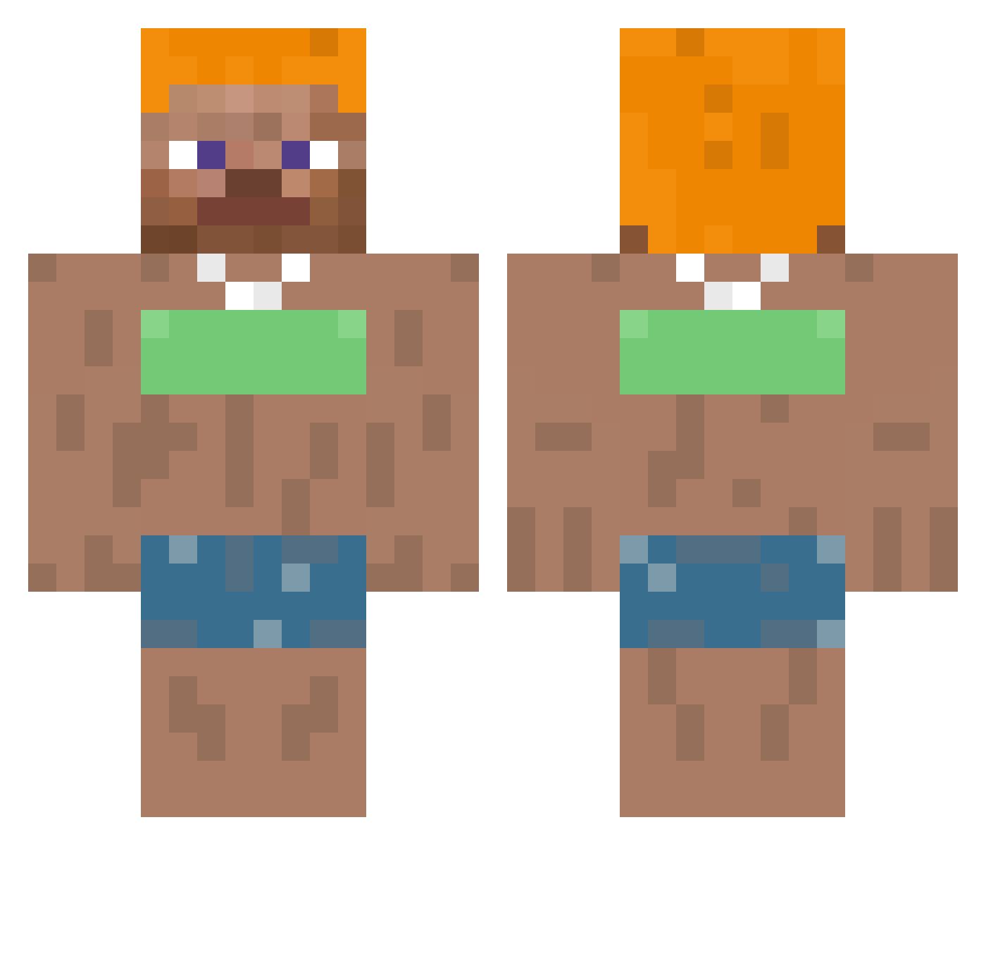 Drizzy_Drake_PS5 Minecraft skin, front and back view