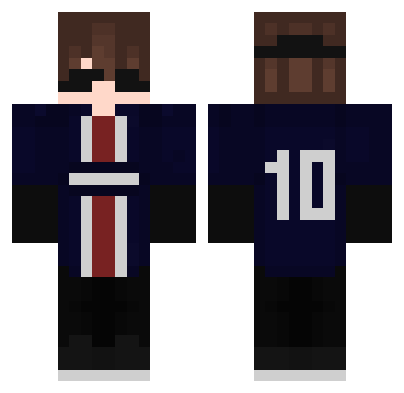 belpinho Minecraft skin, front and back view
