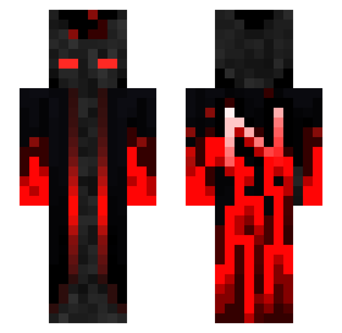 Trampolone Minecraft skin, front and back view