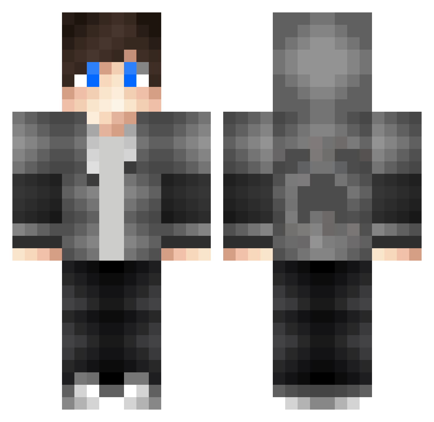 sknown Minecraft skin, front and back view